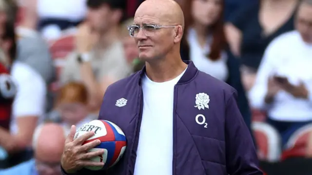 John Mitchell with a ball