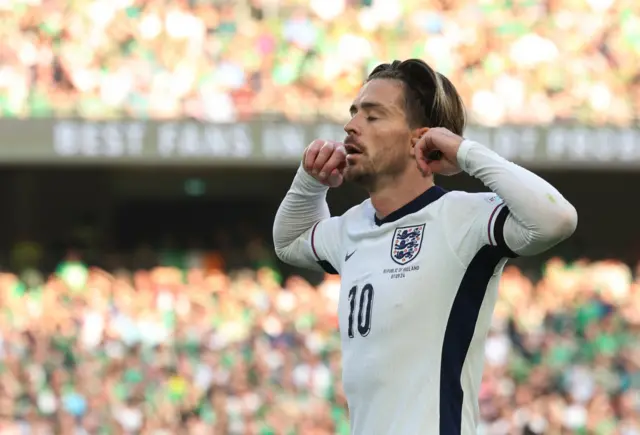 Jack Grealish celebrates his goal