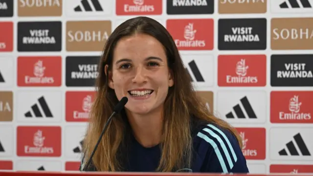 Laia Codina speaks at a news conference