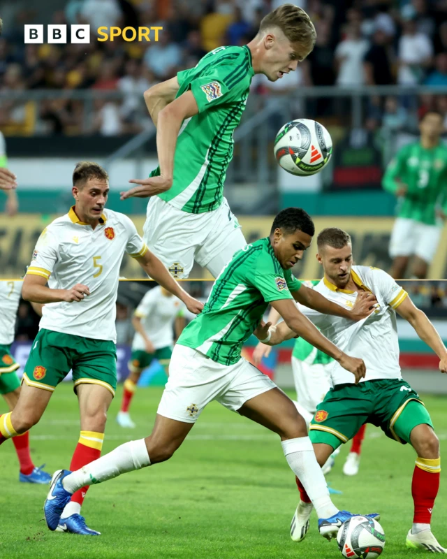 Action from Bulgaria versus Northern Ireland