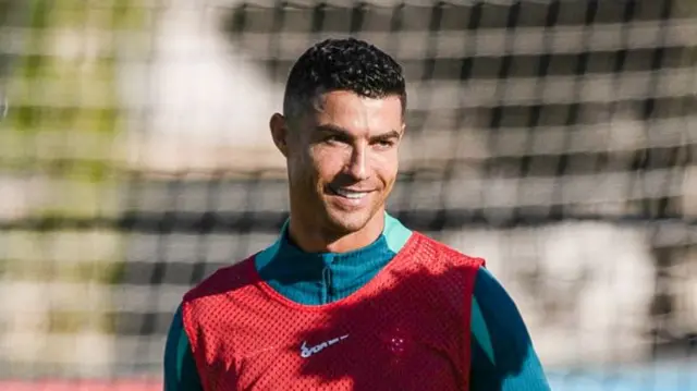 Cristiano Ronaldo during a Portugal training session at Cidade do Futebol, on September 07, 2024, in Lisbon, Portugal. (Photo by Craig Williamson / SNS Group)