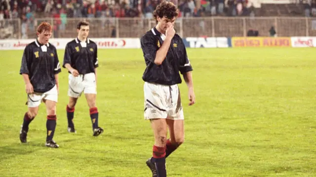 Dejected Scotland in 1993