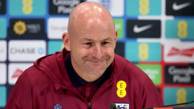 England interim manager Lee Carsley in a news conference