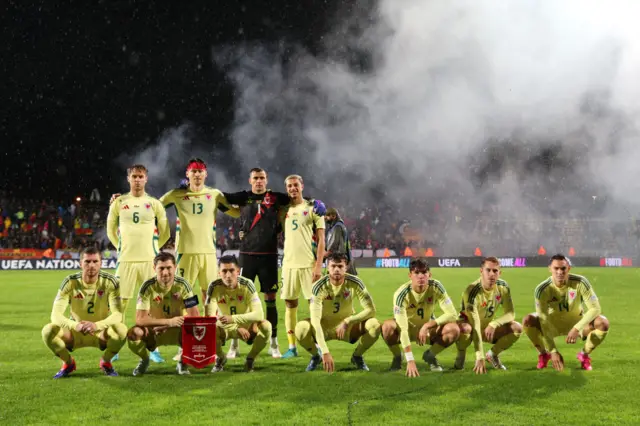 Wales team line-up