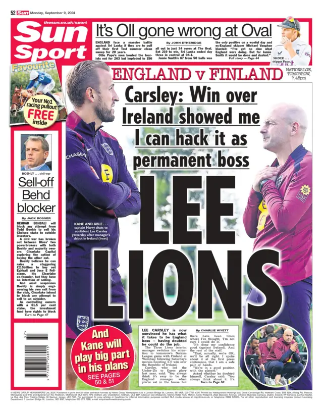 Sun back page