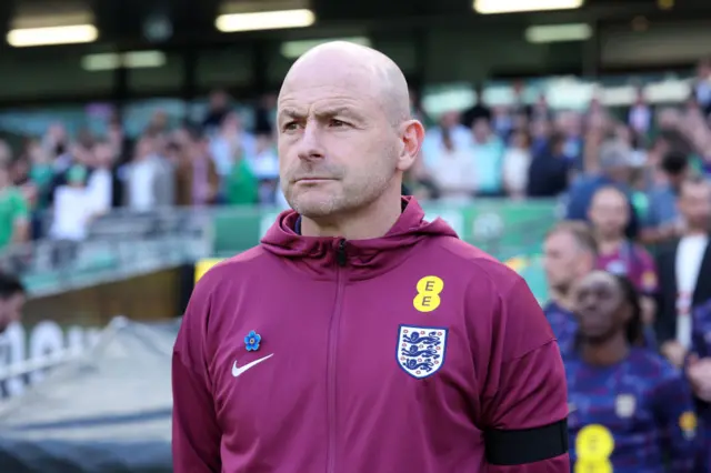 Lee Carsley not singing during the national anthem