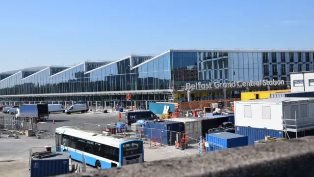 A photo of the new hub from a far