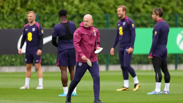 England interim manager Lee Carsley in training