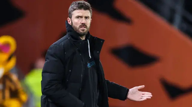 Middlesbrough manager Michael Carrick reacts