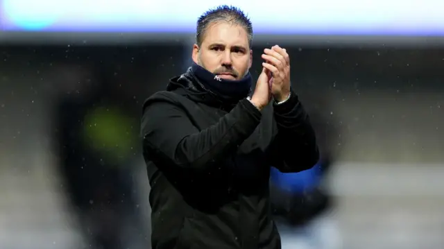 QPR manager Marti Cifuentes claps their supporters