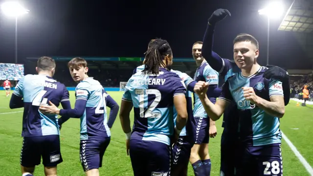 Wycombe players celebrate