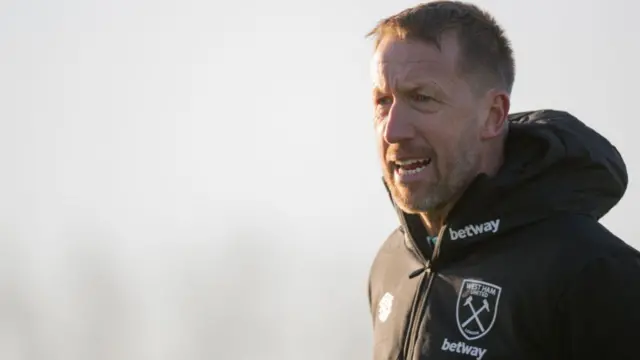 Graham Potter of West Ham United during training