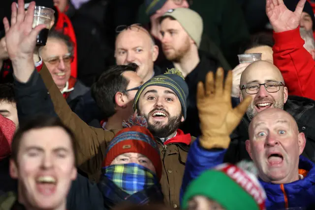 Fans in the stand