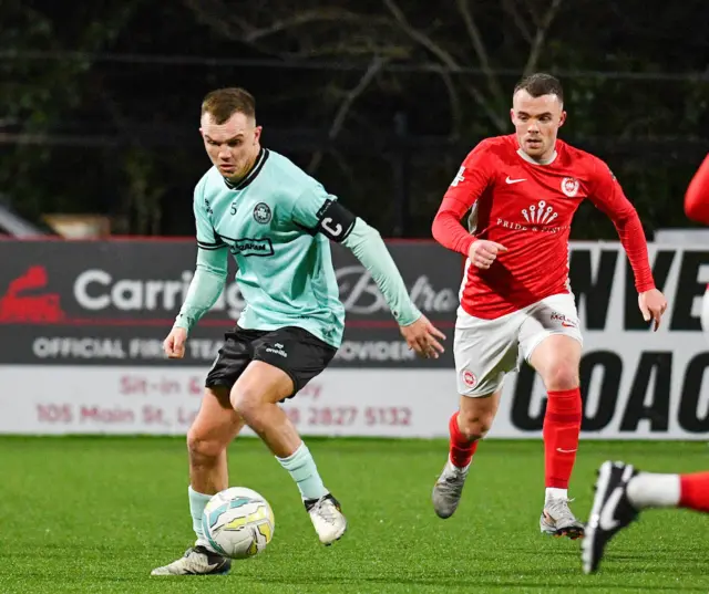 Rory Hale during the game at Inver Park