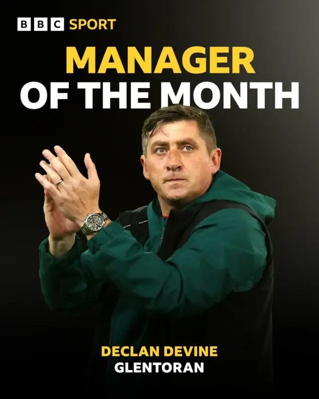 Glentoran manager Declan Devine