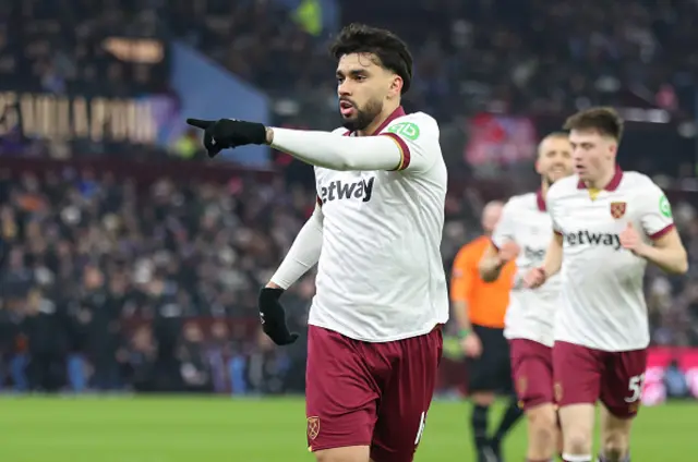 West Ham United's Lucas Paqueta celebrates