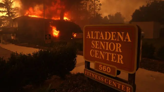 Altadena Senior Centre is on fire