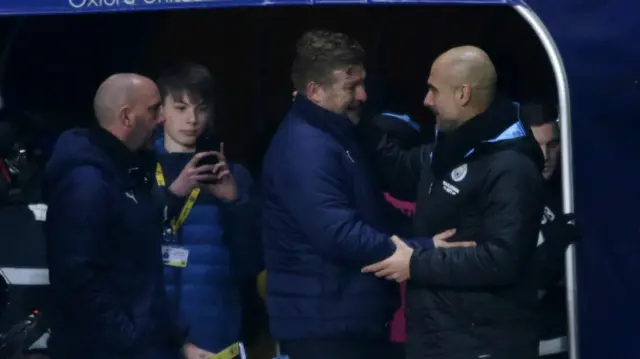 Karl Robinson and Pep Guardiola