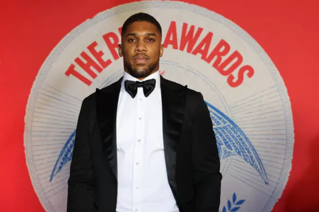 Anthony Joshua in a tuxedo