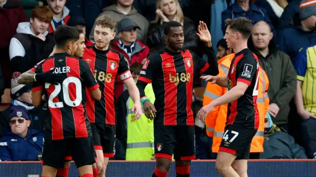 AFC Bournemouth's Dango Ouattara celebrates