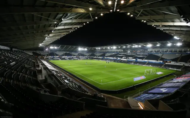 Swansea.com stadium at night