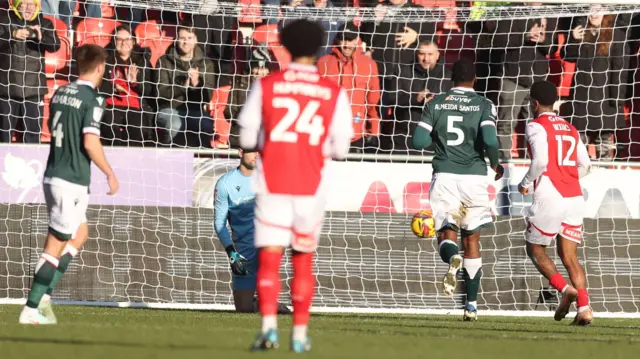 Mallik Wilks converts his penalty against Bolton