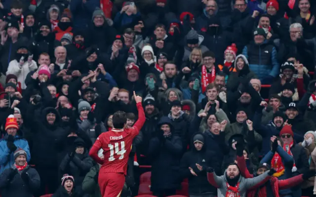 Federico Chiesa scores for Liverpool