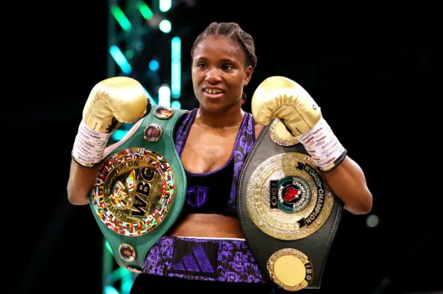 Caroline Dubois holds the WBC and IBO lightweight titles