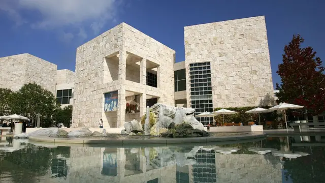 The East Pavilion at the Getty Center is seen on October 28, 2005 in Los Angeles, California.