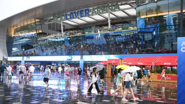 Heavy rain at the Australian Open