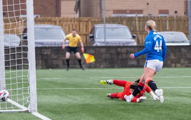 Katie Wilkinson scores for Rangers