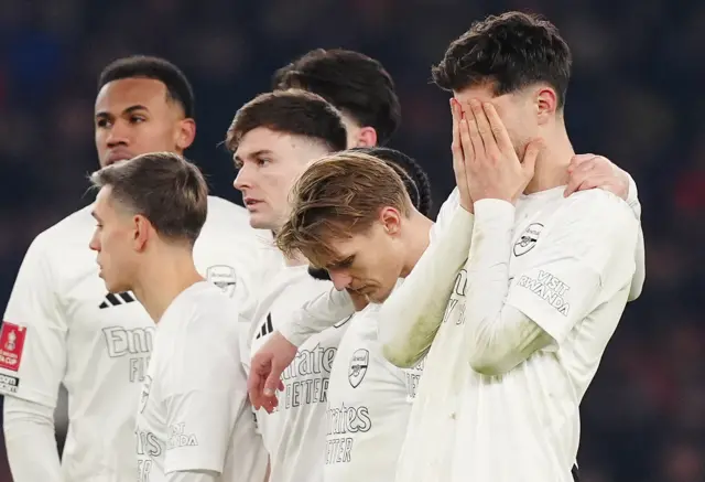 Kai Havertz reacts after Man Utd score the winning penalty