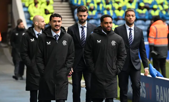 Rangers' Jefte and Danilo arrive at Ibrox