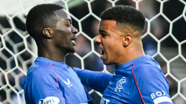 Rangers' Mohamed Diomande and Hamza Igamane