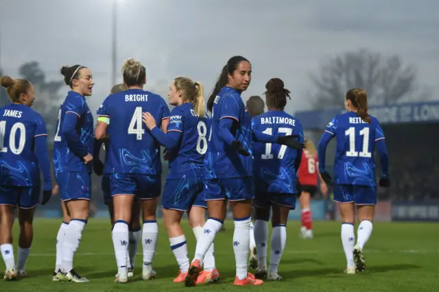 Mayra Ramirez of Chelsea celebrates.