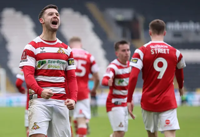 Luke Molyneux of Doncaster Rovers celebrates