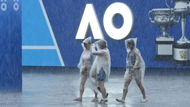 Heavy rain at the Australian Open