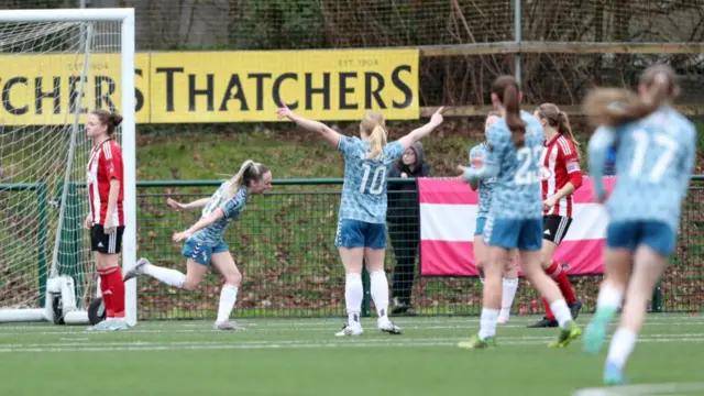 Ellen Jones of Sunderland celebrates.