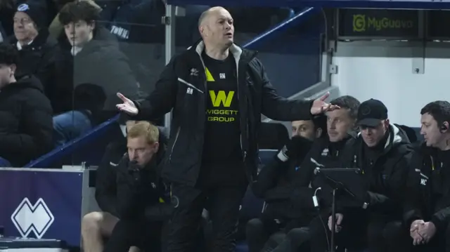 Millwall manager Alex Neil gesticulates