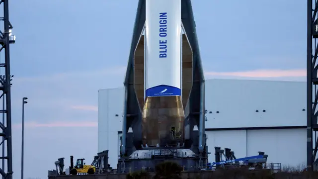 Blue Origin rocket ready for launch on 10/01