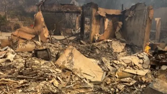 The remains of the Storc family home in Altadena
