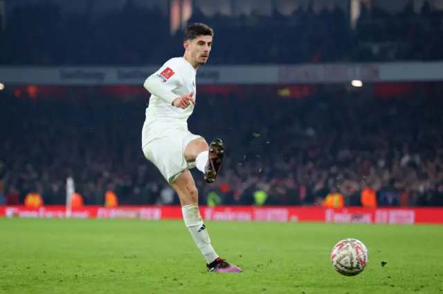 Kai Havertz takes a penalty