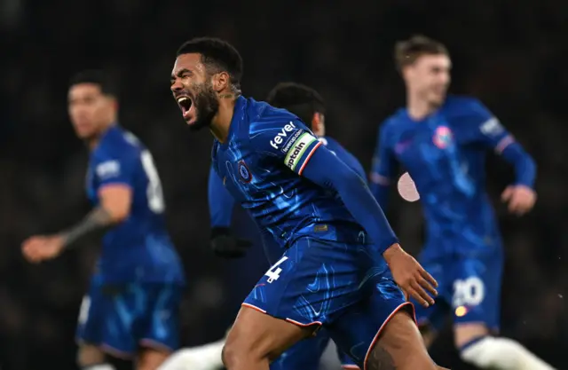 Reece James celebrates