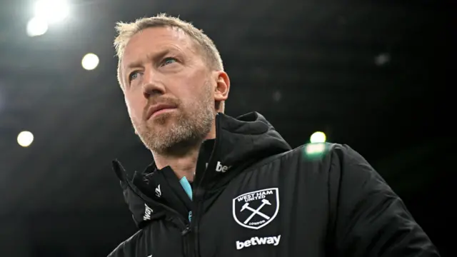 Graham Potter of West Ham United takes in the crowd