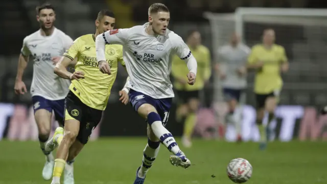 New Preston signing Lewis Gibson in action on debut