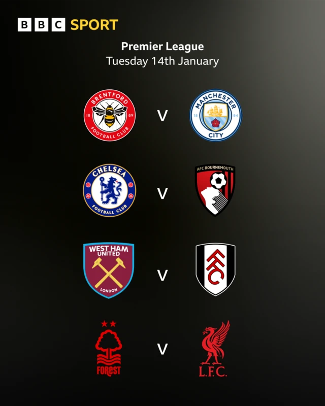 Premier League fixtures