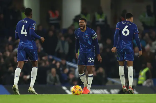 Reece James celebrates