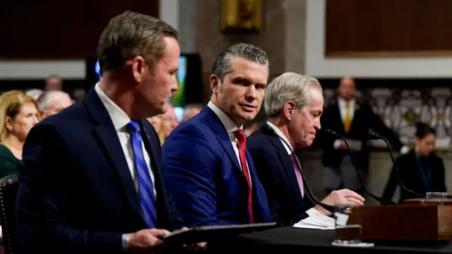 Pete Hegseth in the committee chamber