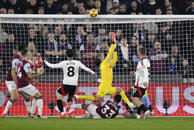 Harry Wilson hits the woodwork