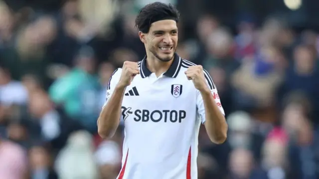 Raul Jimenez of Fulham celebrates